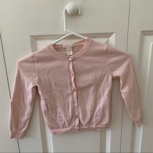 Crewcuts pink button-down toddler cardigan 4-5